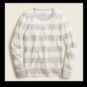 NWT J Crew Long sleeve vintage cotton stripe BA364
